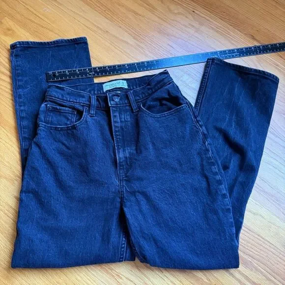 SZ 26 2L Abercrombie & Fitch Black Denim Women Jeans - Picture 2 of 10